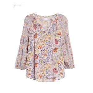 VELVET BY GRAHAM & SPENCER Floral Print Blouse